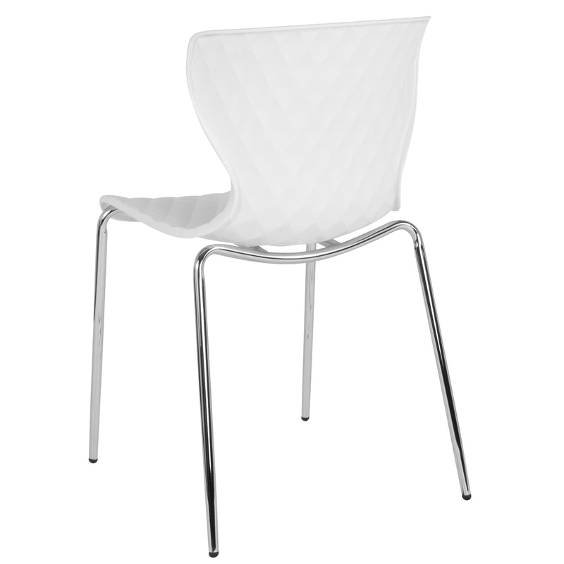 Lowell Contemporary Design White Plastic Stack Chair