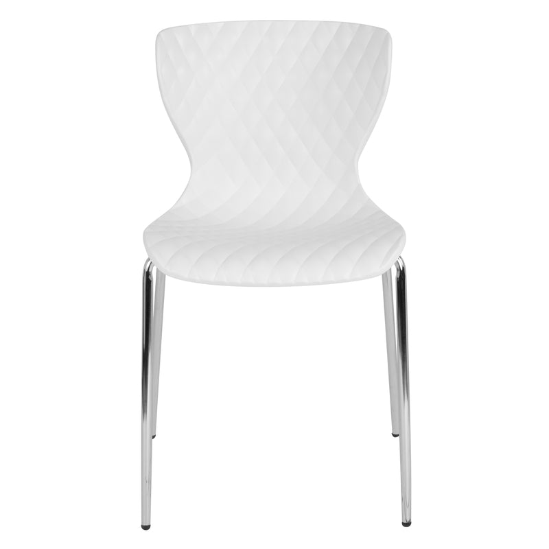 Lowell Contemporary Design White Plastic Stack Chair