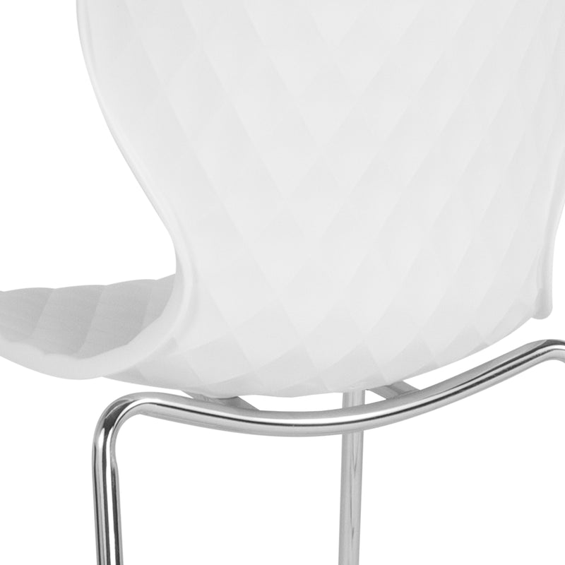 Lowell Contemporary Design White Plastic Stack Chair