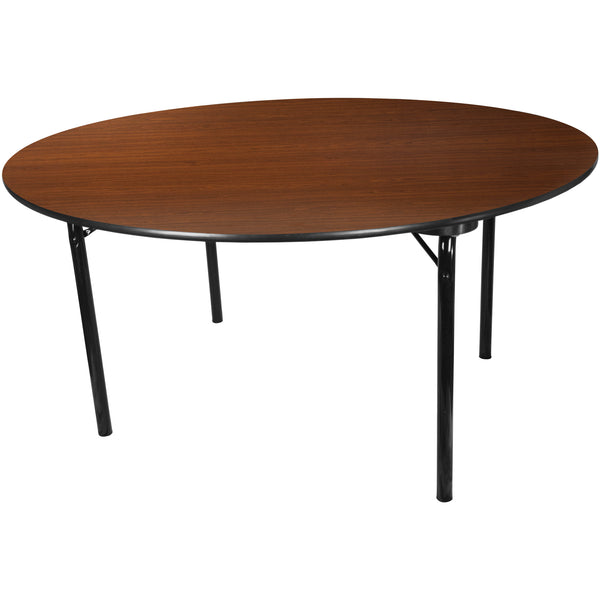 Advantage 5 ft. Round High Pressure Laminate Folding Banquet Table