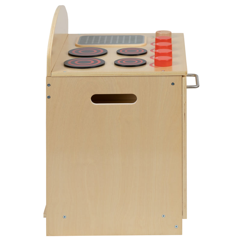 Children's Wooden Kitchen Stove for Commercial or Home Use - Safe, Kid Friendly Design