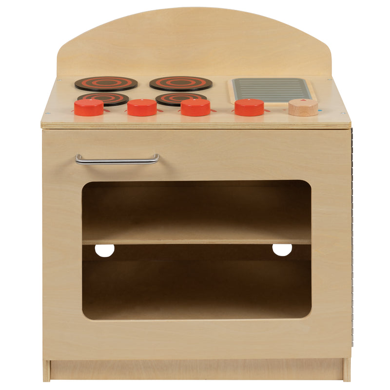 Children's Wooden Kitchen Stove for Commercial or Home Use - Safe, Kid Friendly Design