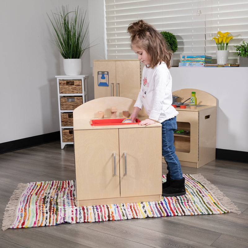 Children's Wooden Kitchen Sink for Commercial or Home Use - Safe, Kid Friendly Design