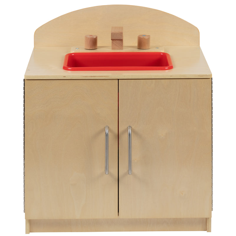 Children's Wooden Kitchen Sink for Commercial or Home Use - Safe, Kid Friendly Design