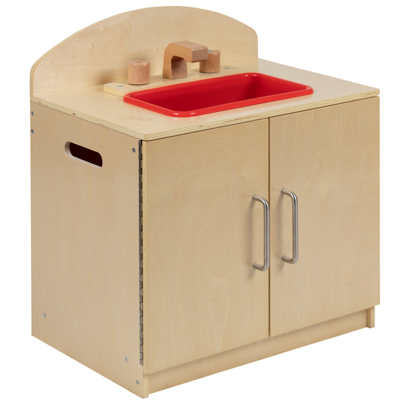 Children's Wooden Kitchen Set - Stove, Sink and Refrigerator for Commercial or Home Use - Safe, Kid Friendly Design