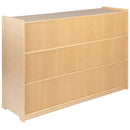 Wooden 8 Section School Classroom Storage Cabinet for Commercial or Home Use - Safe, Kid Friendly Design - 36"H (Natural)