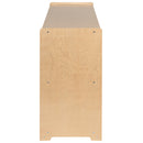 Wooden 2 Section School Classroom Storage Cabinet for Commercial or Home Use - Safe, Kid Friendly Design - 30"H x 48"L (Natural)