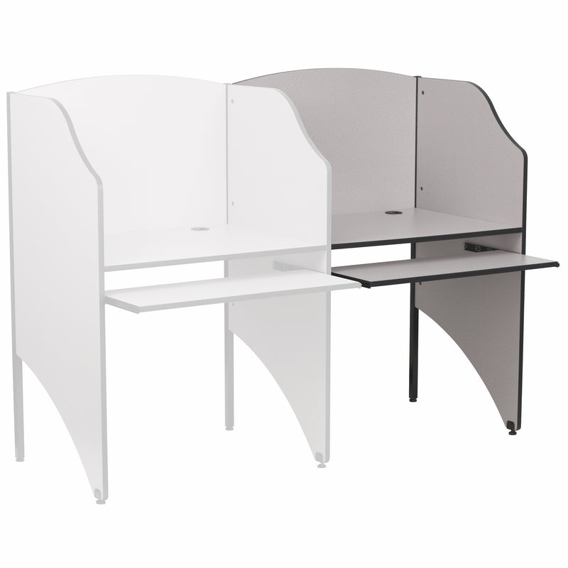 Add-On Study Carrel in Nebula Grey Finish