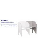 Add-On Study Carrel in Nebula Grey Finish