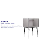 Stand-Alone Study Carrel with Top Shelf - Height Adjustable Legs and Wire Management Grommet - Nebula Grey Finish