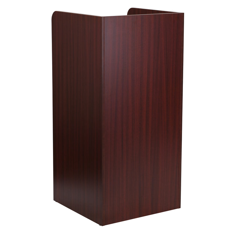 Wood Tray Top Receptacle in Mahogany