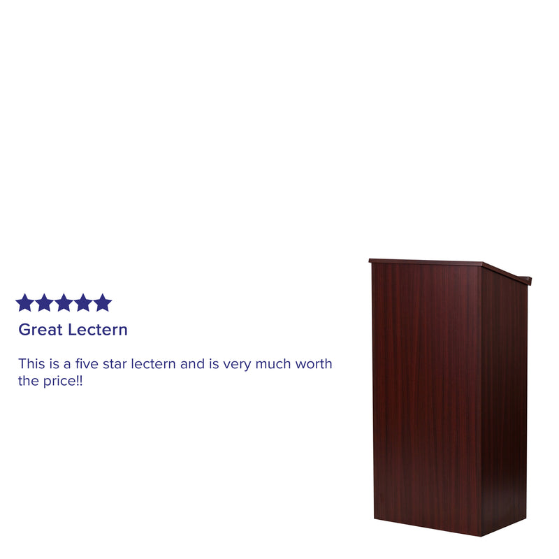 Stand-Up Wood Lectern in Mahogany