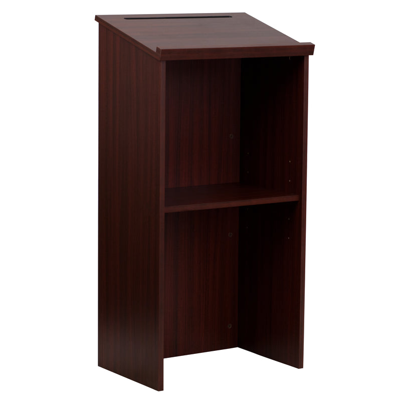 Stand-Up Wood Lectern in Mahogany