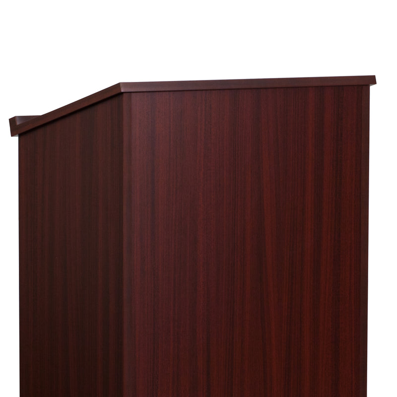 Stand-Up Wood Lectern in Mahogany