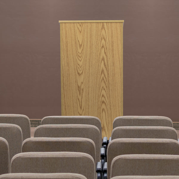 Stand-Up Wood Lectern in Oak