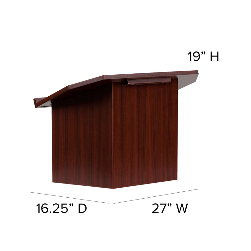 Foldable Tabletop Lectern in Mahogany