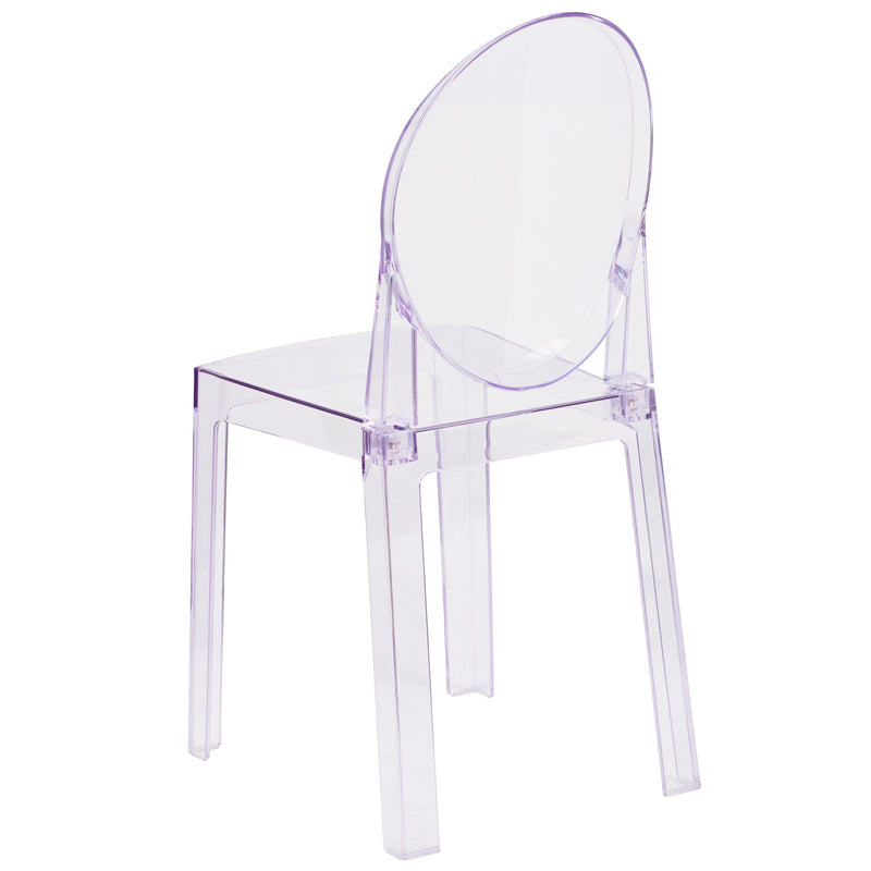 Ghost Chair with Oval Back in Transparent Crystal