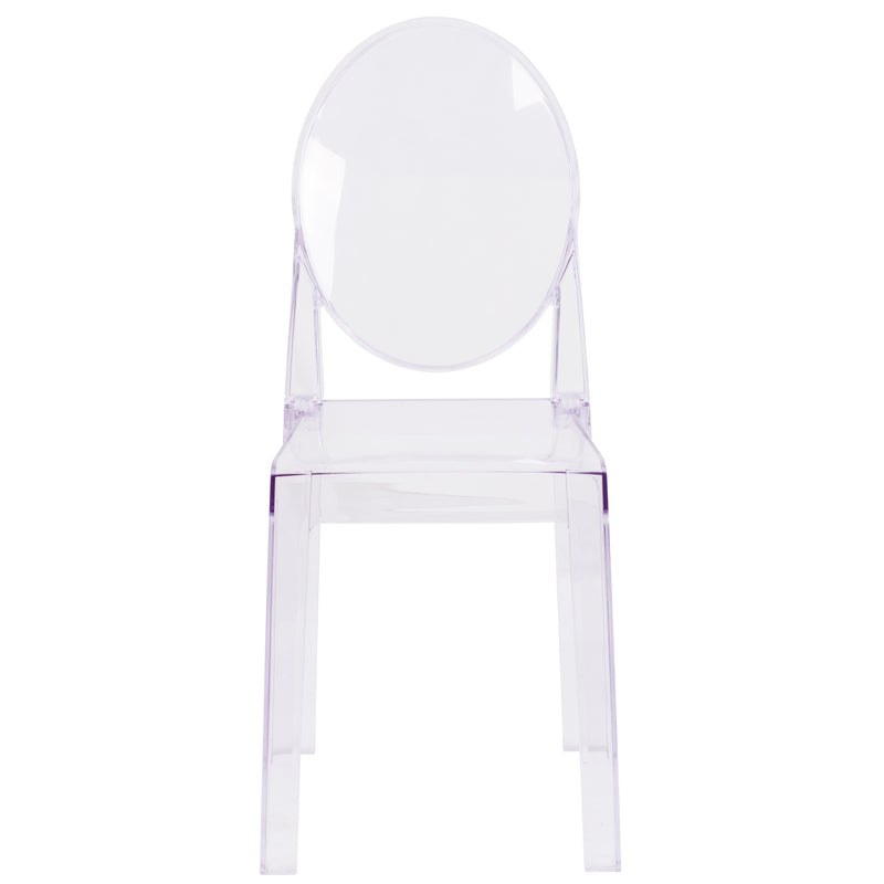 Ghost Chair with Oval Back in Transparent Crystal