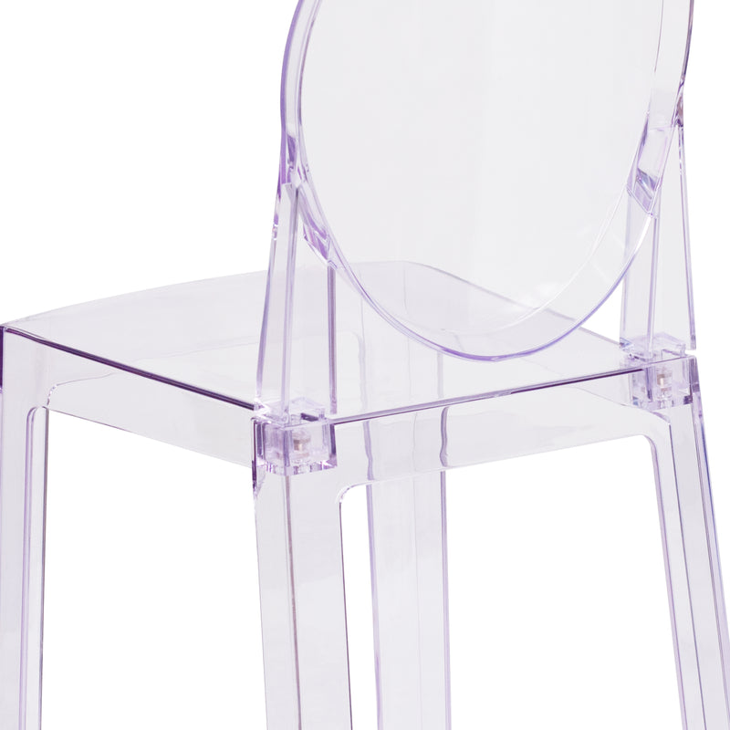 Ghost Chair with Oval Back in Transparent Crystal