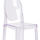 Ghost Barstool with Oval Back in Transparent Crystal