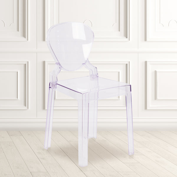 Ghost Chair with Tear Back in Transparent Crystal