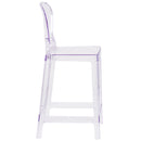 Ghost Counter Stool with Tear Back in Transparent Crystal