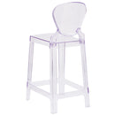 Ghost Counter Stool with Tear Back in Transparent Crystal