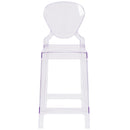 Ghost Counter Stool with Tear Back in Transparent Crystal