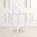 Ghost Barstool with Tear Back in Transparent Crystal