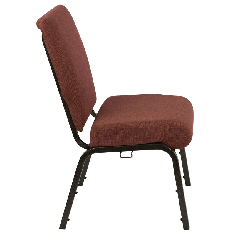 Advantage 20.5 in. Cinnamon Molded Foam Church Chair