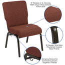 Advantage 20.5 in. Cinnamon Molded Foam Church Chair