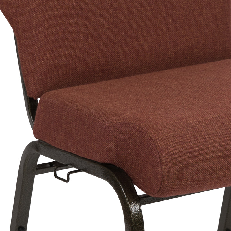 Advantage 20.5 in. Cinnamon Molded Foam Church Chair