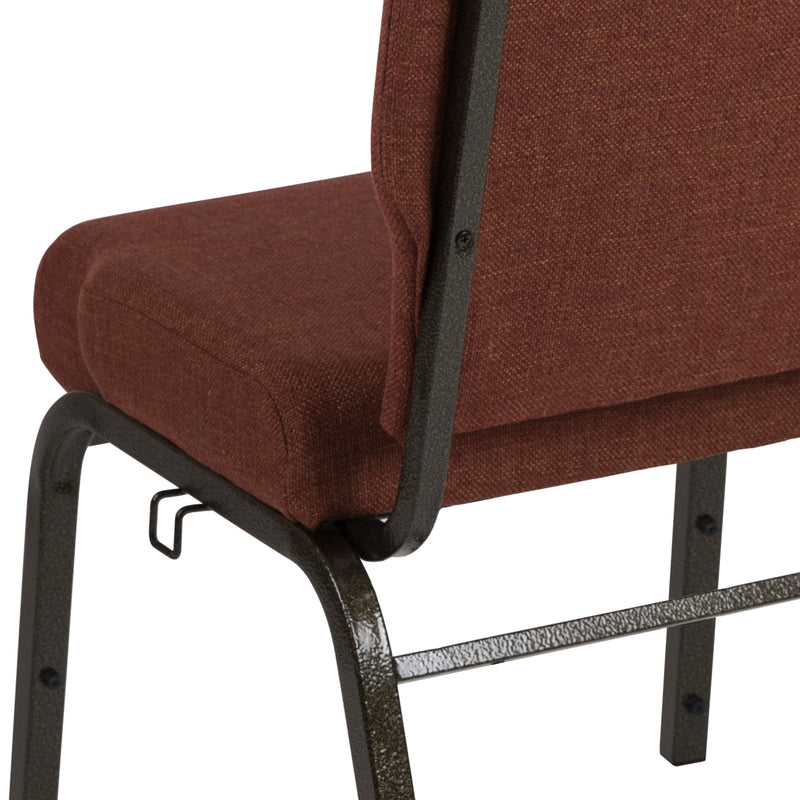 Advantage 20.5 in. Cinnamon Molded Foam Church Chair