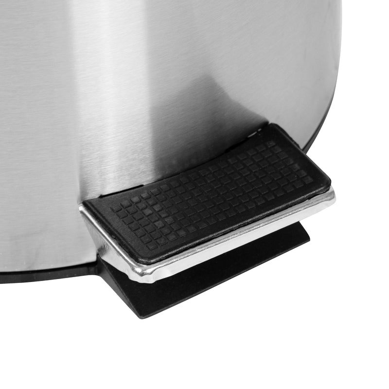 Round Stainless Steel Imprint Resistant Soft Close, Step Trash Can -3.2 Gallons (12L)