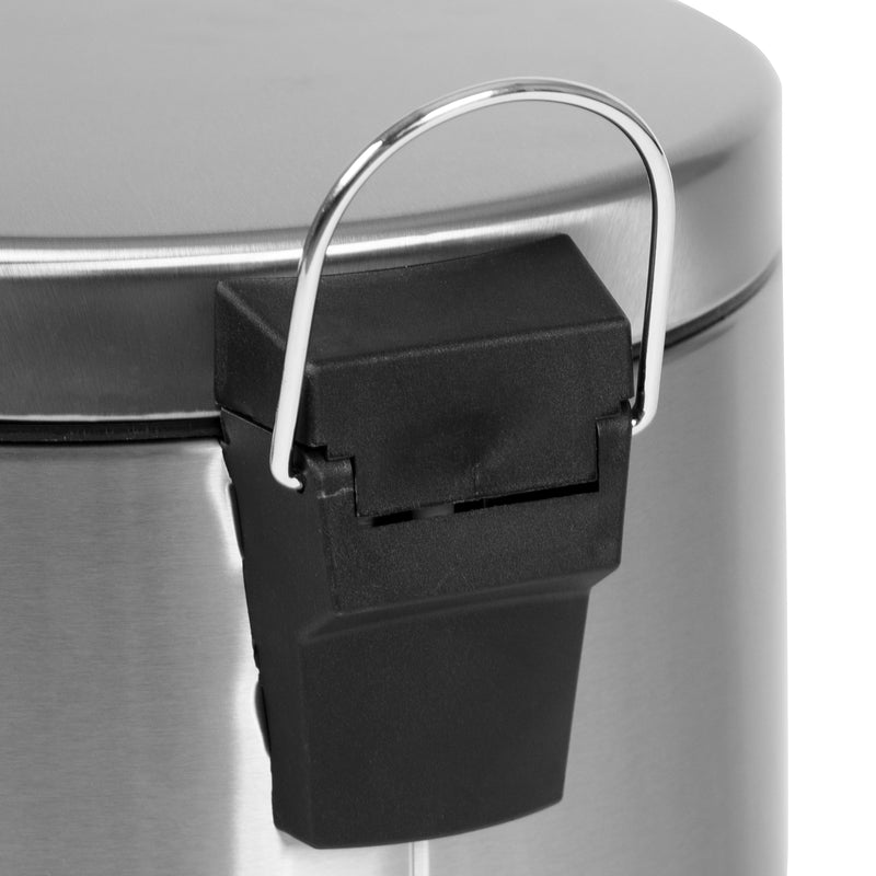 Round Stainless Steel Imprint Resistant Soft Close, Step Trash Can -3.2 Gallons (12L)