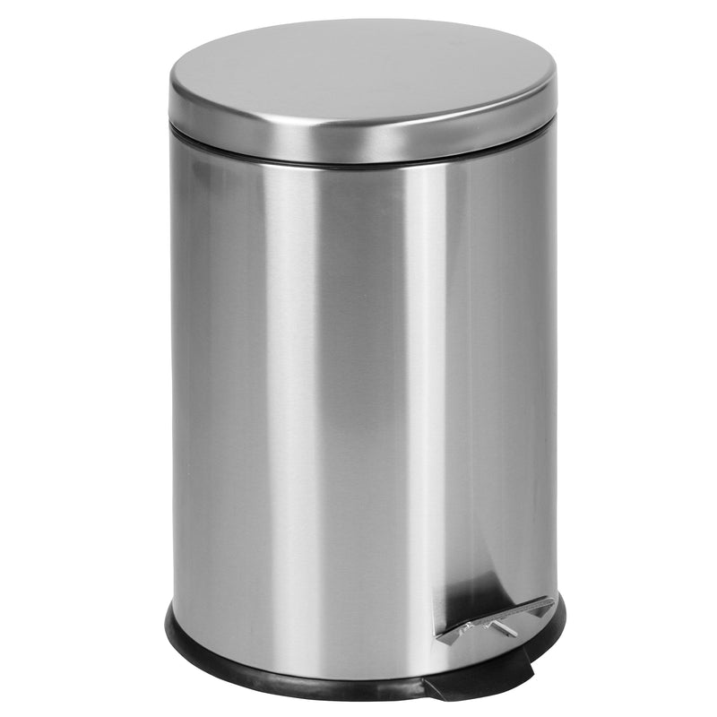 Round Stainless Steel Fingerprint Resistant Soft Close, Step Trash Can - 5.3 Gallons (20L)