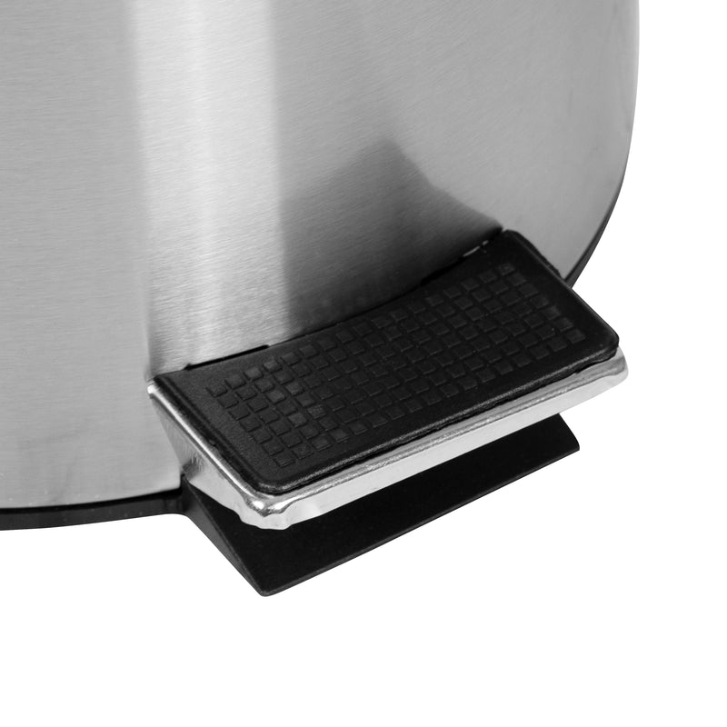 Round Stainless Steel Fingerprint Resistant Soft Close, Step Trash Can - 5.3 Gallons (20L)