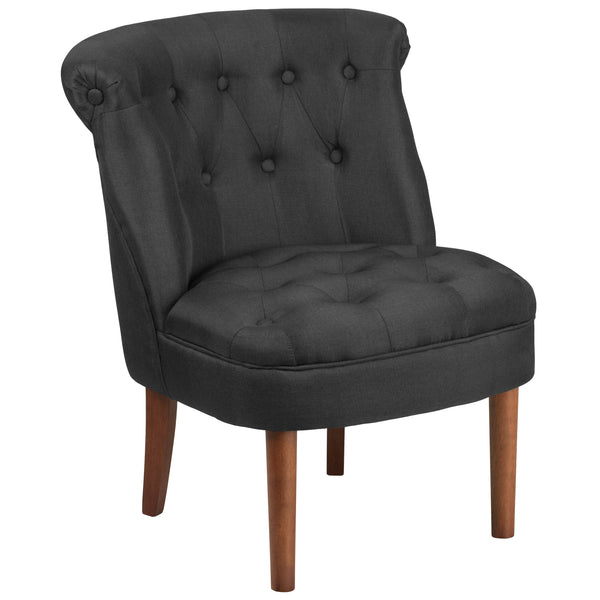 SINGLEWAVE Kenley Series Black Fabric Tufted Chair