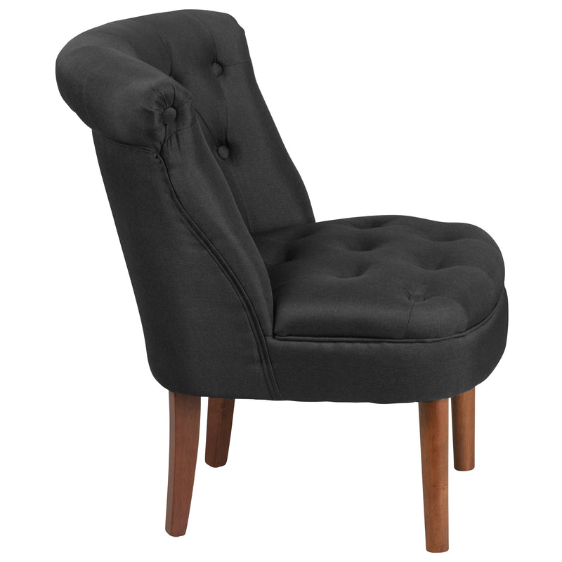 SINGLEWAVE Kenley Series Black Fabric Tufted Chair