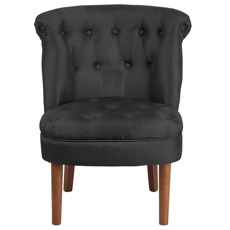 SINGLEWAVE Kenley Series Black Fabric Tufted Chair