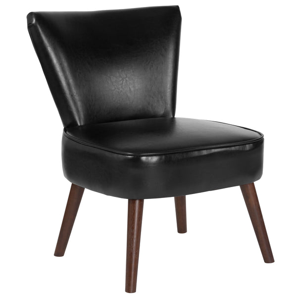 SINGLEWAVE Holloway Series Black LeatherSoft Retro Chair