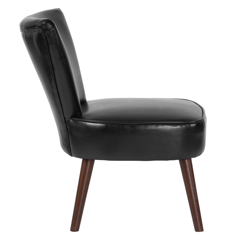 SINGLEWAVE Holloway Series Black LeatherSoft Retro Chair