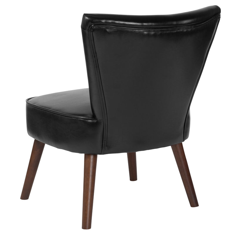 SINGLEWAVE Holloway Series Black LeatherSoft Retro Chair