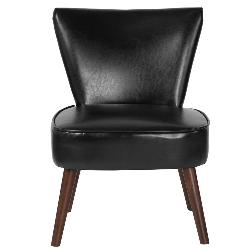 SINGLEWAVE Holloway Series Black LeatherSoft Retro Chair