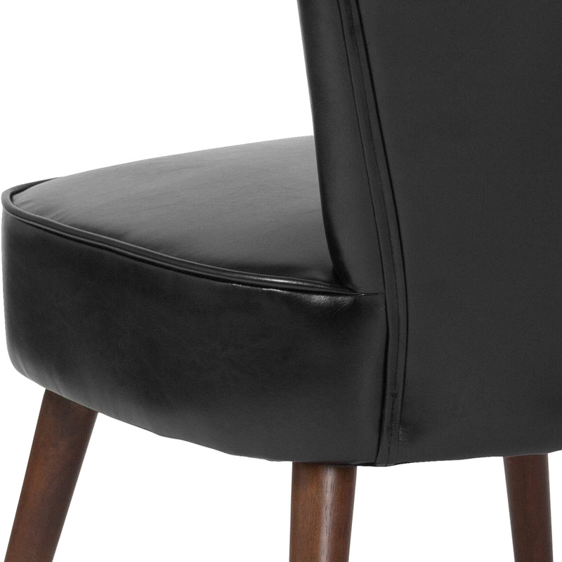 SINGLEWAVE Holloway Series Black LeatherSoft Retro Chair