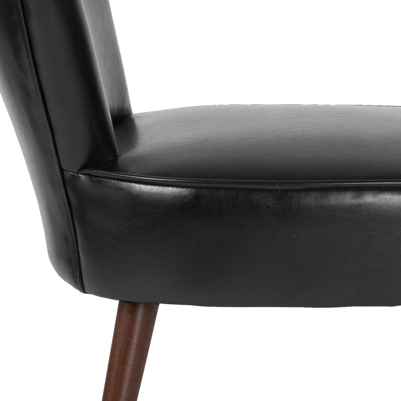 SINGLEWAVE Holloway Series Black LeatherSoft Retro Chair