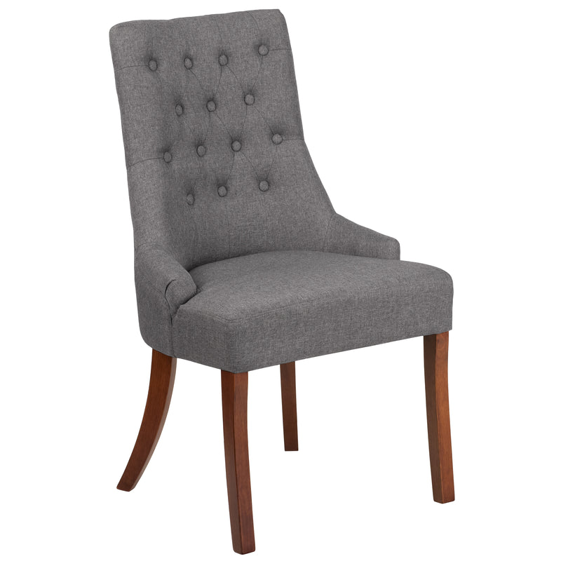 SINGLEWAVE Paddington Series Gray Fabric Tufted Chair