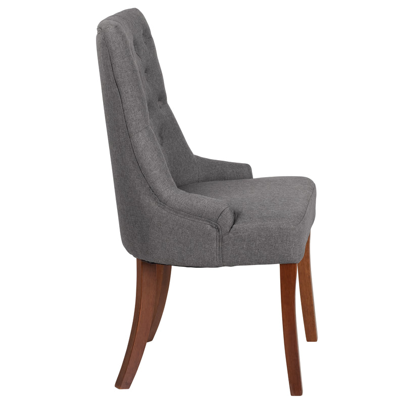 SINGLEWAVE Paddington Series Gray Fabric Tufted Chair