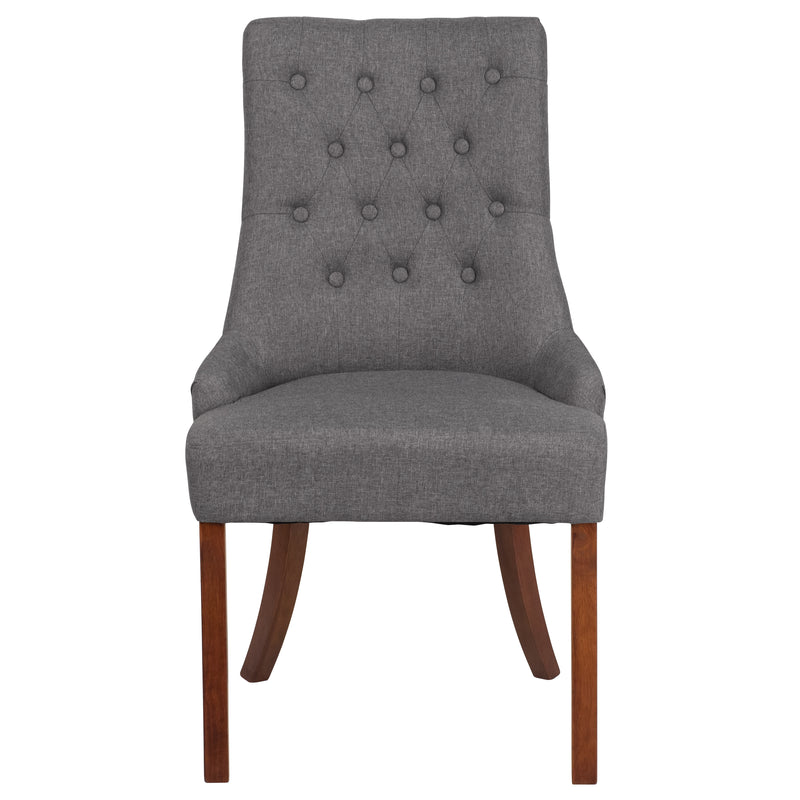 SINGLEWAVE Paddington Series Gray Fabric Tufted Chair