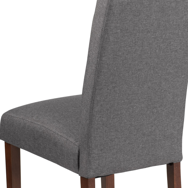 SINGLEWAVE Grove Park Series Gray Fabric Tufted Parsons Chair